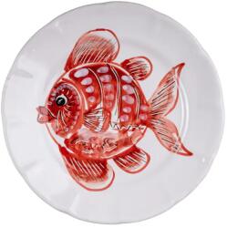 Casa Amalfi Farfurie ceramica artizanala, Ø 26 cm, Casa Amalfi, Pesce, colectia Al Mare, rosu (MN06)