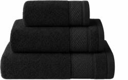 Valeron Set 3 prosoape de baie premium, Valeron, Lisset, 100% bumbac, negru (LISSETTOWELSETBLACK) Prosop