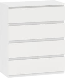HOMCOM Comodă Modernă cu 4 Sertare pentru Dormitor, Alb | Aosom Romania (831-538V01WT) Comoda