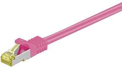 Goobay Patch cable SFTP m. Cat7 pink 3, 00m - LSZH, Magenta (91614)