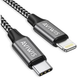 Goobay cable Lightning textile grey / silver 2.0m - 49269 (49269)