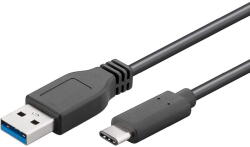 Goobay USB-A 3.0 plug > USB-C plug reversible, cable (black, 3 meters) (73141)