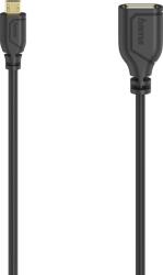 Hama Flexi-Slim" Micro-USB-OTG Cable, USB 2.0, 480 Mbit/s, 0.15 m (00200613)