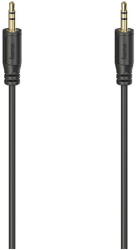 Hama Flexi-Slim" Audio Cable, 3.5 mm Jack Plug, Gold-Plated, black, 0.75 m (00200725)
