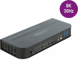 Delock DisplayPort 1.4 KVM switch 8K 30 Hz with USB 3.2 Gen 1, KVM switch (11482)