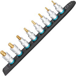 HAZET SmartRail 1/2 socket set Torx, 8 pieces (black, T20 - T60, short) (992T-SR/8)