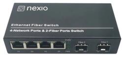 Nexio Mediaconvertor 10/100/1000M 4 port RJ45, 2 SLOT SFP - Nexio NX-1000N-24-SFP (NX-1000N-24-SFP)