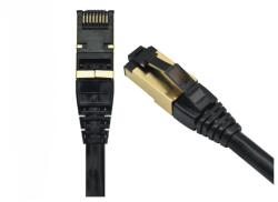 Emtex Patchcord FFTP RJ45-RJ45 Cat. 8, LSZH, 10m, negru - Emtex FFTP-8-10-BK-LSZH-EMT (FFTP-8-10-BK-LSZH-EMT)