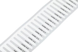 Wago jelölőkártya, Smart Printer-hez, fúvókák használatához, fehér (211-821) (211-821)