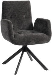 HOMCOM Kárpitozott fotel, kiegészítő fotel, modern dizájn, 60 x 61 x 88 cm, fekete (83B-177V00BK)