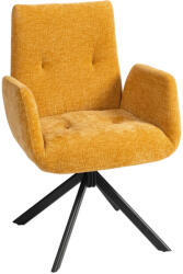HOMCOM Kárpitozott fotel, kiegészítő fotel, modern dizájn, 60 x 61 x 88 cm, sárga (83B-177V00YL)