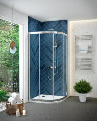 Sanimix Negyedköríves zuhanykabin , víztiszta üveggel 90x90x185 Limitált kiadás ! (22.SXQ30-90)