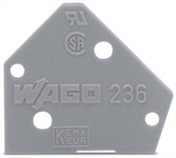 Wago véglap 1mm vastag snap-fit típus, narancssárga (236-600) (236-600)