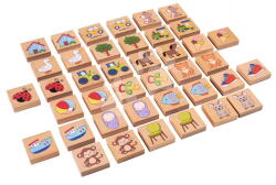 Eichhorn Joc de memorie din lemn Memo Game Eichhorn 40 de piese cu 20 de motive (EH5490)