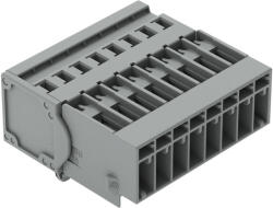 Wago 769-608/001-000 1 vezetékes apacsatlakozó, 8 pólusú, 4 mm2, 5 mm, CAGE CLAMP, DIN-35 sínre/panelre, bepattintható lábakkal, szürke (769-608/001-000)
