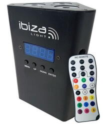 Ibiza Light PROIECTOR LED PORTABIL RGBW 4WX3 CU ACUMULATOR 4000MA SI DMX (PAR-TRUSS-BAT) - vexio