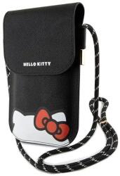 Hello Kitty Leather Hiding Kitty Cord bag - black (3666339190170) Geanta voiaj