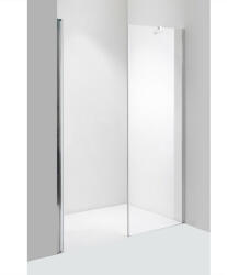 STUXI Verona Fix 210 cm (110+100) széles csukló zuhanyajtó fix fallal, 6 mm vízlepergető üveggel, króm profillal, 195 cm magas