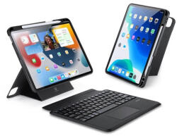 Dux Ducis DK iPad 4/5/6/iPad Pro 11 (2018/2020/2021/2022) kihajtható tok vezeték nélküli billentyűzettel, fekete - coolmobile