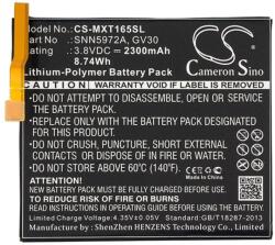 Cameron Sino Lenovo Moto Z CAMERON SINO Li-Polymer akku 3.8V/2300mAh, Motorola GV30 kompatibilis, FEKETE (CS-MXT165SL)