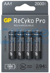 GP Batteries ReCyko Pro 2000mAh (AA / R6) Ceruza Újratölthető Elem / Ni-MH Akkumulátor (4db)