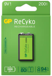 GP Batteries ReCyko 200 200mAh 6F22 9V Újratölthető Elem / Ni-MH Akkumulátor