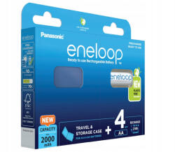 Panasonic 2000mAh (AA / R6) Ceruza Újratölthető Elem / Ni-MH Akkumulátor (4db) + Box