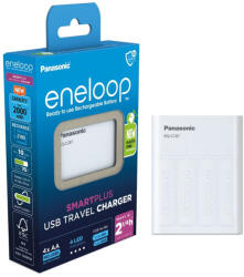Panasonic Eneloop BQ-CC87 Ni-MH Akkumulátor Töltő és Powerbank + 4db 2000mAh (AA / R6) Ceruza Újratölthető Elem