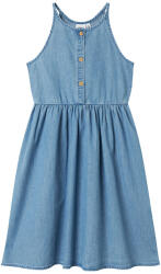NAME IT Rochie fete denim, blugi, cu bretele, bleu, 116-152 albastru mediu (147477)