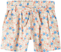 NAME IT Pantaloni scurti fete, cu flori si cordon, 116/152 piersică (13809B)