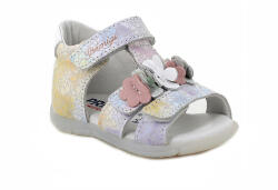 PRIMIGI Sandale copii, fete, cu velcro, piele, curcubeu, cu flori, 19/24 model curcubeu (145C17)