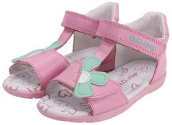 D. D. STEP sandale florale cu velcro pentru fete roz (14BF3A)