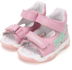 D. D. STEP sandale fată light up roz/verde (14BF48)