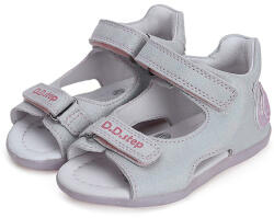 D. D. STEP velcro fată sandală fată argintiu/roz (13EC51)