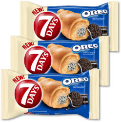 7DAYS Oreo vaníliakrémes és kekszes töltött croissant 3x60 g