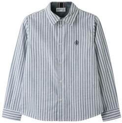 NAME IT cămașă cu mâneci lungi pentru băieți Blazer albastru închis, alb strălucitor (14F92B)