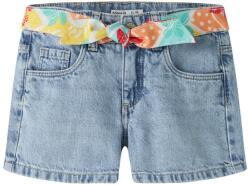 NAME IT jeanshort pentru fete cu curea colorată vkék/Light Blue Denim (14DC4B)