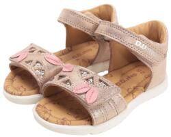 D. D. STEP sandale fată cu velcro sclipici roz (14BF51)