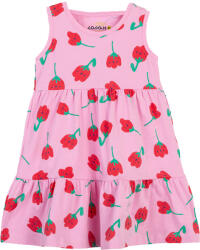 LOSAN fără mâneci rochie de fată fără mâneci model de flori roz (137800)