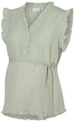 Mamalicious Bluză gravide fără mâneci verde cu volane verde pal (14D302)