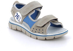 PRIMIGI Sandale copii, băieți, cu velcro, gri-bleu, piele, 27/31 bej/albastru (145BEF)