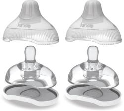 Babymoov Set 2 tetine de hrănire cu capac - debit rapid, Kiinde Twist Active Latch (129433)