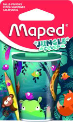 Maped Jungle Fever Fémdobozos Ceruzahegyező 2 Különböző Méretű Lyukkal, Újrahasznosítható Csomagolással