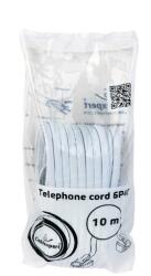 Gembird CABLU TELEFONIC GEMBIRD 6P4C, 10m, black, "TC6P4C-10M" (timbru verde 0.18 lei)x (TC6P4C-10M)