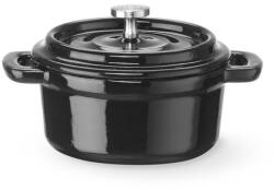 HENDI zománcozott öntöttvas lábas, 0, 27 l, fekete, 130 × 100 × 48 mm (0626894)