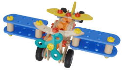 Eichhorn Fa építőjáték biplán Construct Biplane Eichhorn 2 modell 84 drb 4 évtől (EH7202)