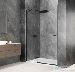 SAPHO GLOBE BLACK nyíló ajtó 900 mm, balos, transzparent üveg (GB1090LB) (GB1090LB)