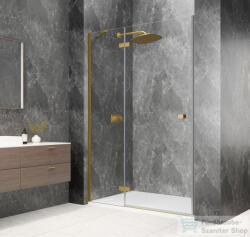 SAPHO GLOBE GOLD MATT nyíló ajtó 900 mm, balos, transzparent üveg (GB1090LG) (GB1090LG)