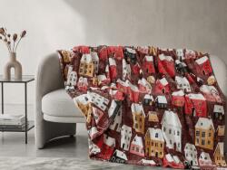  Patura microplus SNOWY VILLAGE, colorata Dimensiune: 200 x 220 cm Patura
