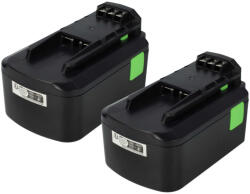 VHBW 2x Akkumulátor Festo Festool T18-hoz és másokhoz, 18V, Li-Ion, 4000mAh (889010523)